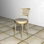 Round chair for the modern garden 3D object Chair 00048