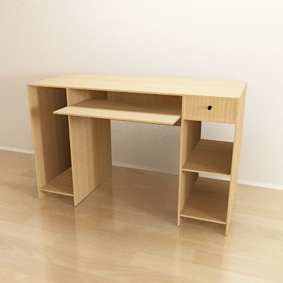 Desk with a box CAD 3D - model symbol 27818_PE114199_S4
