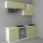 3D-model Kitchen Green 220x65x240 group