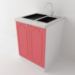 3D-model Kitchen red 03