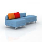 3D - model blue sofa OCTONE2 L