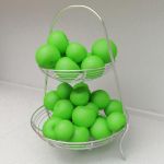 3d-model Vase with green apples 01