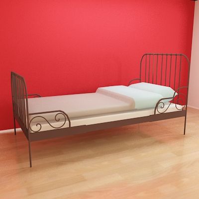 3D - model bed with metal frame modern CAD symbol 45834_PE142231_S4