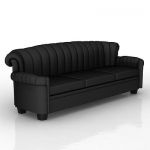 3D - model black sofa  4616 Vincent 03