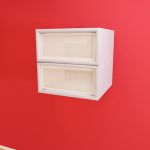 White wall shelf CAD 3D – model  symbol 46356 PE143128 S4