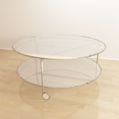 Round white coffee table minimalism 3D - model 57427_PE163011_S4
