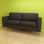 3d model of modern black sofa 68161 PE182313 S3