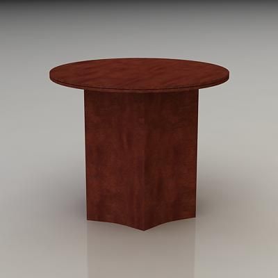 Round wooden table CAD 3D - model symbol 722