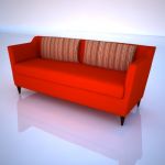3d model of sofa red A6652-C