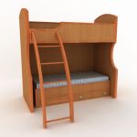 3D - model wooden bunk bed 3DS A905