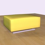 Yellow chair minimalism 3D object Flexform A.B.C.1