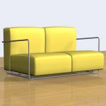 3D - model yellow sofa Flexform  A.B.C.2