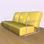 3D - model yellow sofa  Flexform  A.B.C.3