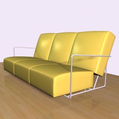 3D - model yellow sofa  Flexform _A.B.C.3