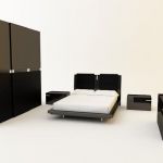 3d-model of DIAMOND-NERO` modern bed (Italy) ARM21