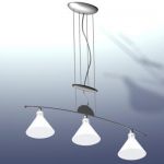 Italian chandelier high-tech 3D model Albani 1