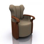 Round chair modern 3D model Armchair29KND007