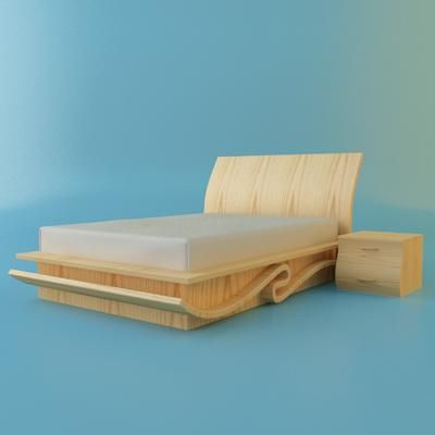 3d-model of ALADINO` modern bed (Italy) Art 4