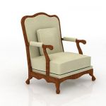 3D – model  classic armchair with a pillow CAD symbol B1016
