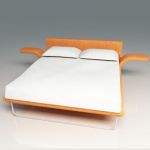 3D - model Italian double bed modern  B&B Italia Metropolitan 2