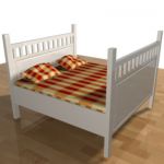 3D - model traditional double bed  BED06