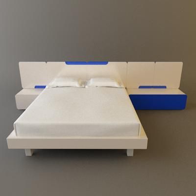 3d-model BIMAX modern bed (Italy) BIMAX_GLASS02