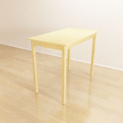 Modern rectangular wooden table CAD 3D - model symbol BJURSTA