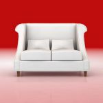 3D - model white sofa  Baker 6327-66