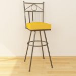 Square yellow stools for bars 3D model Bar Stool 14