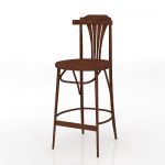 Wooden bar stool modern CAD 3D - model symbol Bar Stool 40