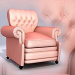 Italian armchair 3D – model  CAD symbol Poltrona Frau Bonnie