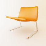 Orange chair Italian high-tech 3D model Moroso C-Chair 68 67 69
