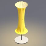 Yellow Italian modernist desk lamp CAD 3D - model symbol Studio Design Italia CLESSIDRA