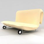 3D - model sofa in a modern style CAD symbol Ligne-rose Ligne-rose Calin1