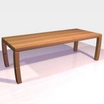 Wooden Italian table modernist 3D - model Cappellini Isole