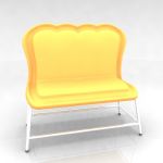 Yellow bench 3D - model Chair 20236