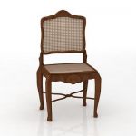 Wooden chair seat with reticulated 3D model Chair 3