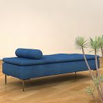 Italian blue armchair 3D – model  CAD symbol B&B Italia CharlesCH180L