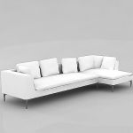 3D - model white sofa B&B Italia  Charles CH 228S