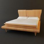 3d-model DOMINO modern bed (Italy) Ciliegio Saber 002