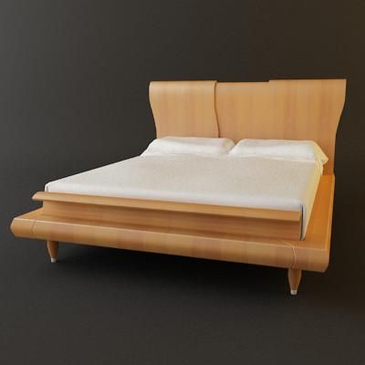 3d-model DOMINO modern bed (Italy) Ciliegio_Saber_002