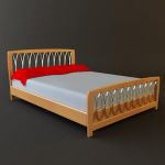 3d-model DOMINO modern bed (Italy) Ciliegio Saber 005