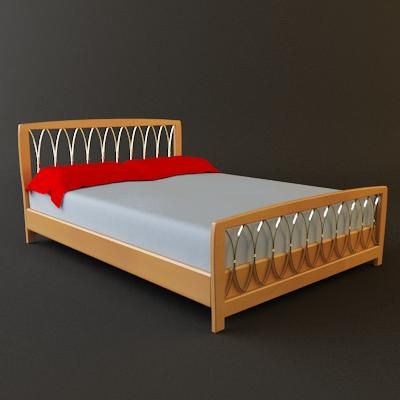 3d-model DOMINO modern bed (Italy) Ciliegio_Saber_005