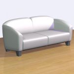 3D - model white sofa Wittmann Circle2