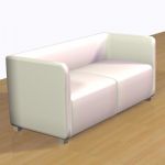 3D - model white minimalist sofa  Wittmann Cubica2