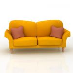 3D - model yellow sofa with pillows  D170