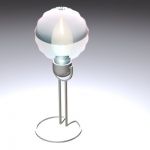 Round Italian modernist desk lamp 3D – model  CAD symbol Fabbian D24 Agua