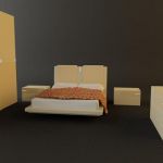3d-model of DIAMOND-BIANCO` modern bed (Italy) ARM21