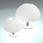 White Italian contemporary style desk lamp 3D object Gamma Luce DROP