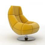 Yellow armchair high-tech 3D model de Sede DS 166